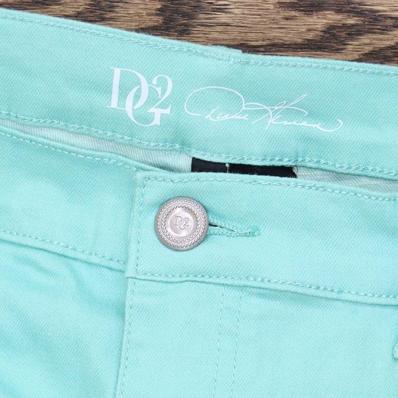 NWT DG2 Plus Size Virtual Stretch Destructed Skinny Jeans 18W Seafoam Blue - Picture 4 of 8